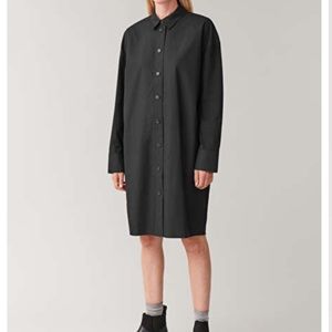 COS Mixed Fabric Shirt Dress